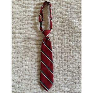 The Children's Place Boys Red Striped Adjustable Clip-On Tie